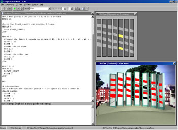 Figure 4: Screen View of Sculpture Simulator for Priva-Lite Panel Construction © Colin Machin