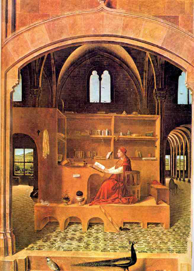 Figure 6. ‘Saint Jerome in His Study,’ Antonello da Messina, c. 1475, National Gallery, London.